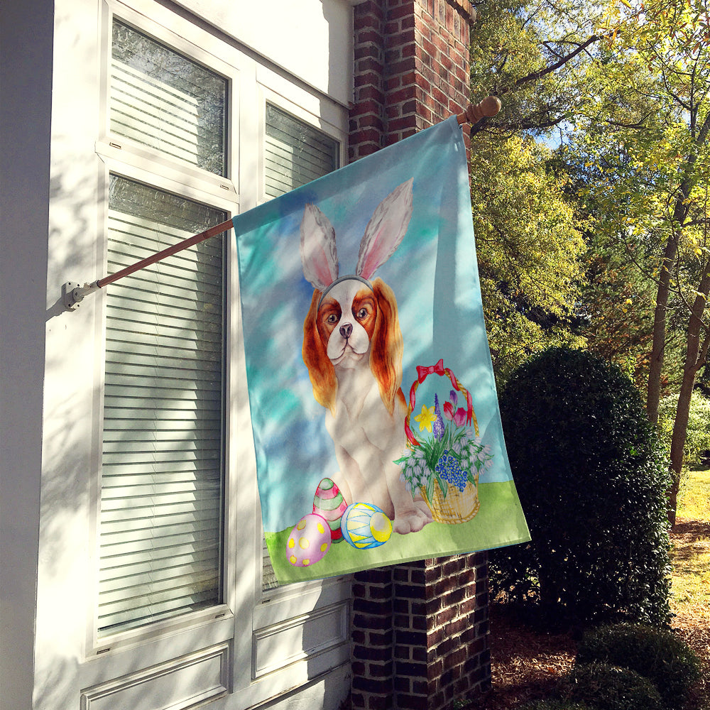 Cavalier Spaniel Easter Bunny Flag Canvas House Size CK1374CHF  the-store.com.