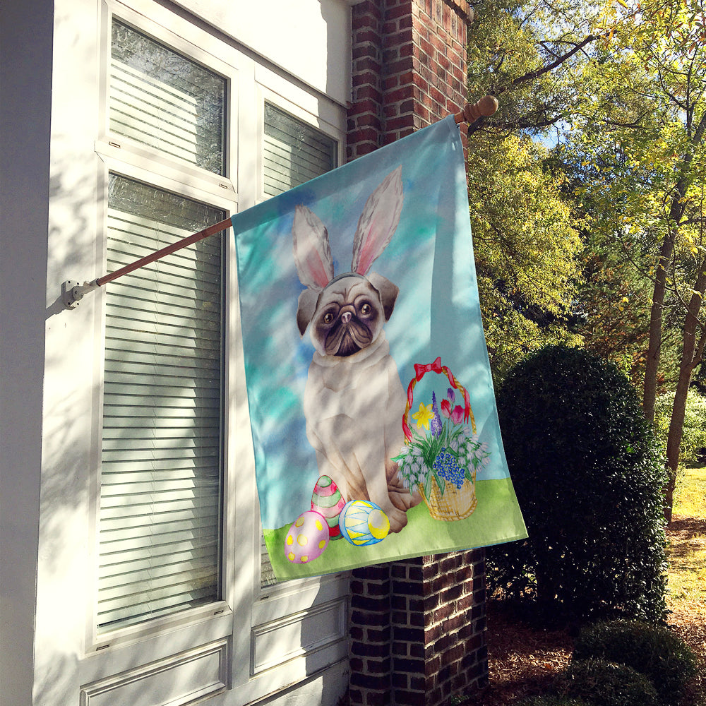 Pug Easter Bunny Flag Canvas House Size CK1375CHF  the-store.com.
