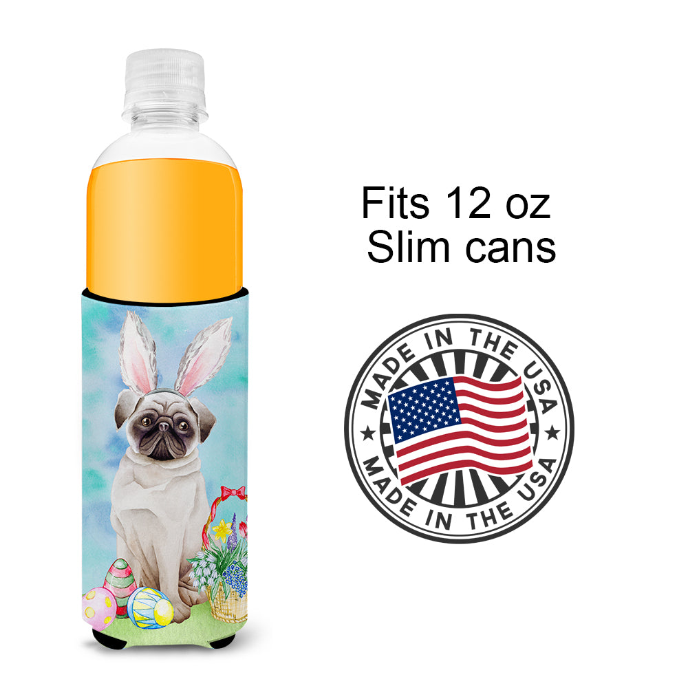 Pug Easter Bunny  Ultra Hugger for slim cans CK1375MUK