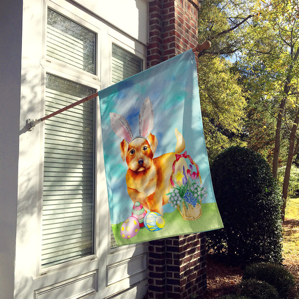 Norfolk Terrier Easter Bunny Flag Canvas House Size CK1376CHF  the-store.com.