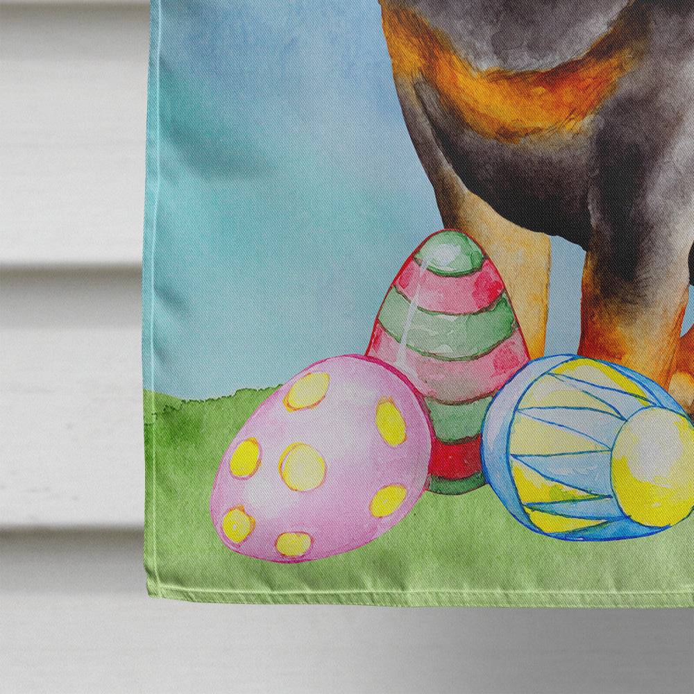 Caroline's Treasures Lancashire Heeler Easter Bunny Flag Canvas House Size CK1377CHF