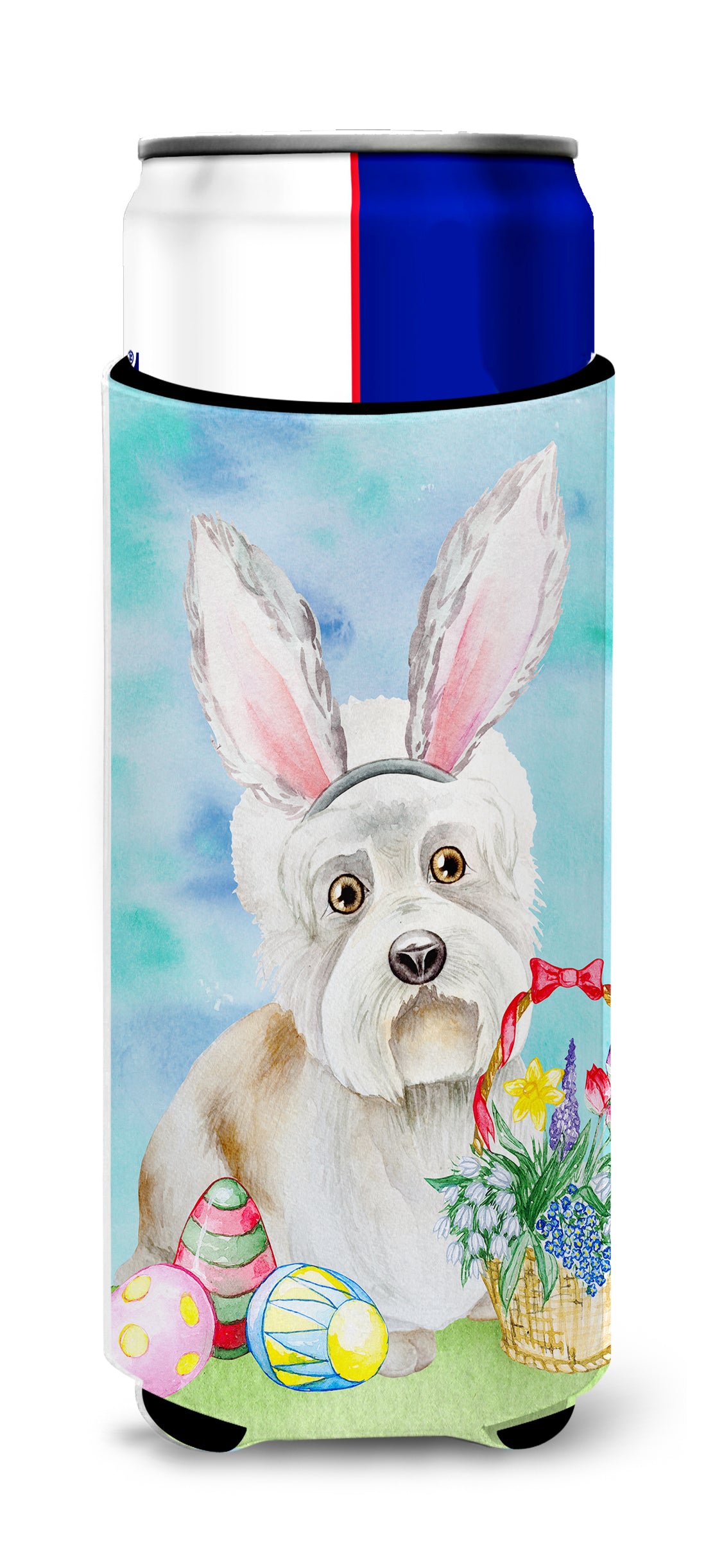 Dandie Dinmont Easter Bunny  Ultra Hugger for slim cans CK1379MUK  the-store.com.