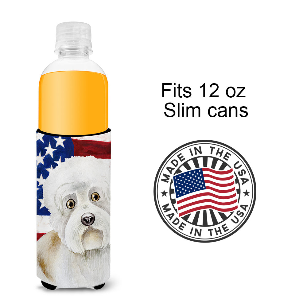 Dandie Dinmont Patriotic  Ultra Hugger for slim cans CK1386MUK  the-store.com.