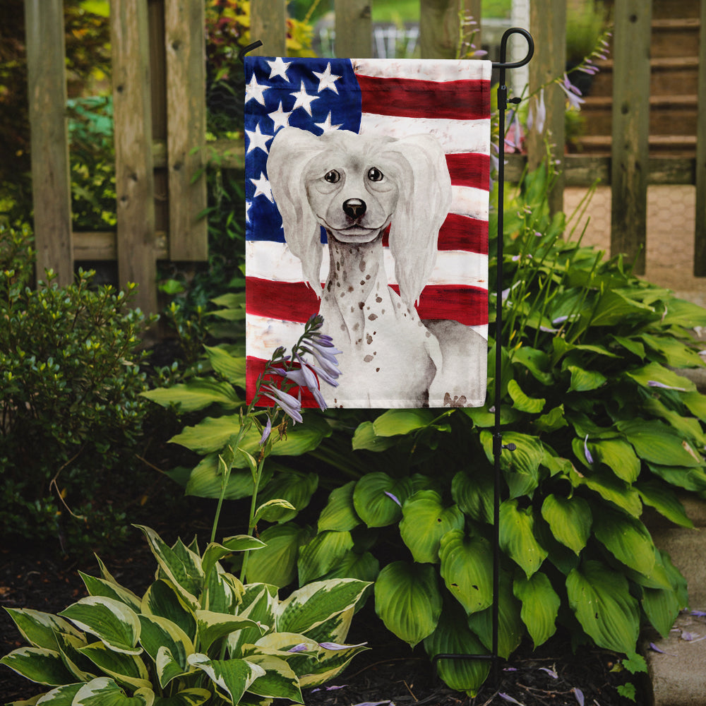 Chinese Crested Patriotic Flag Garden Size CK1387GF  the-store.com.