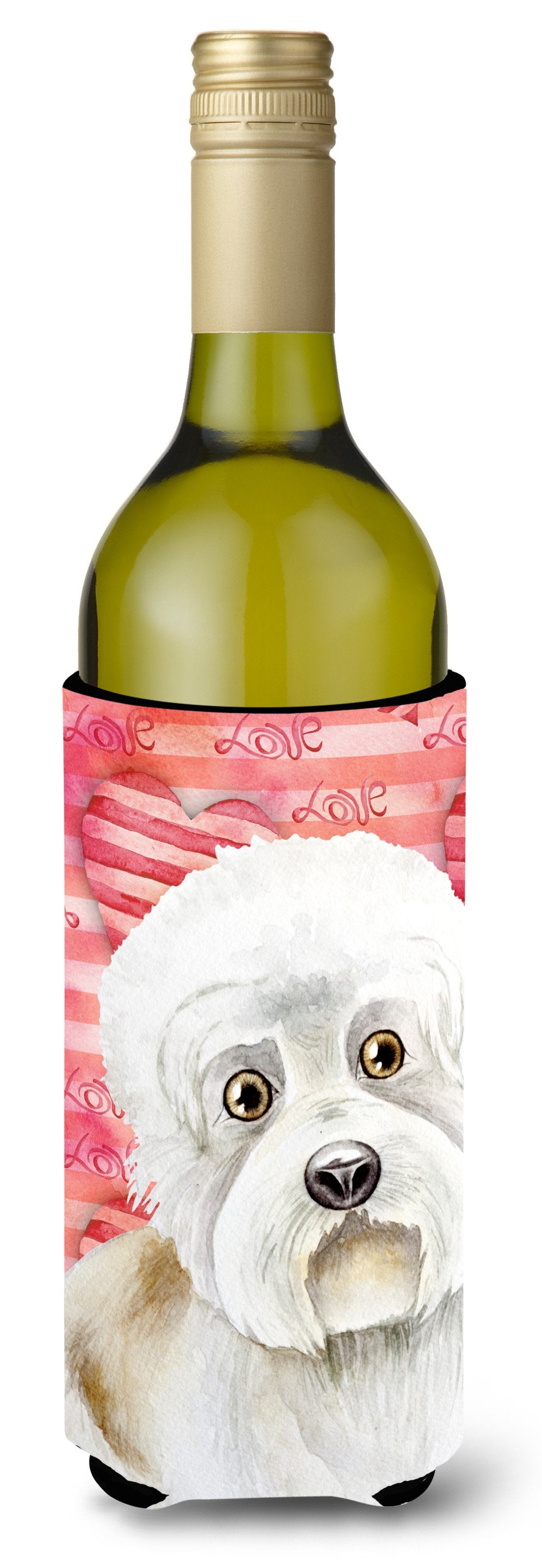 Dandie Dinmont Love Wine Bottle Beverge Insulator Hugger CK1393LITERK by Caroline&#39;s Treasures