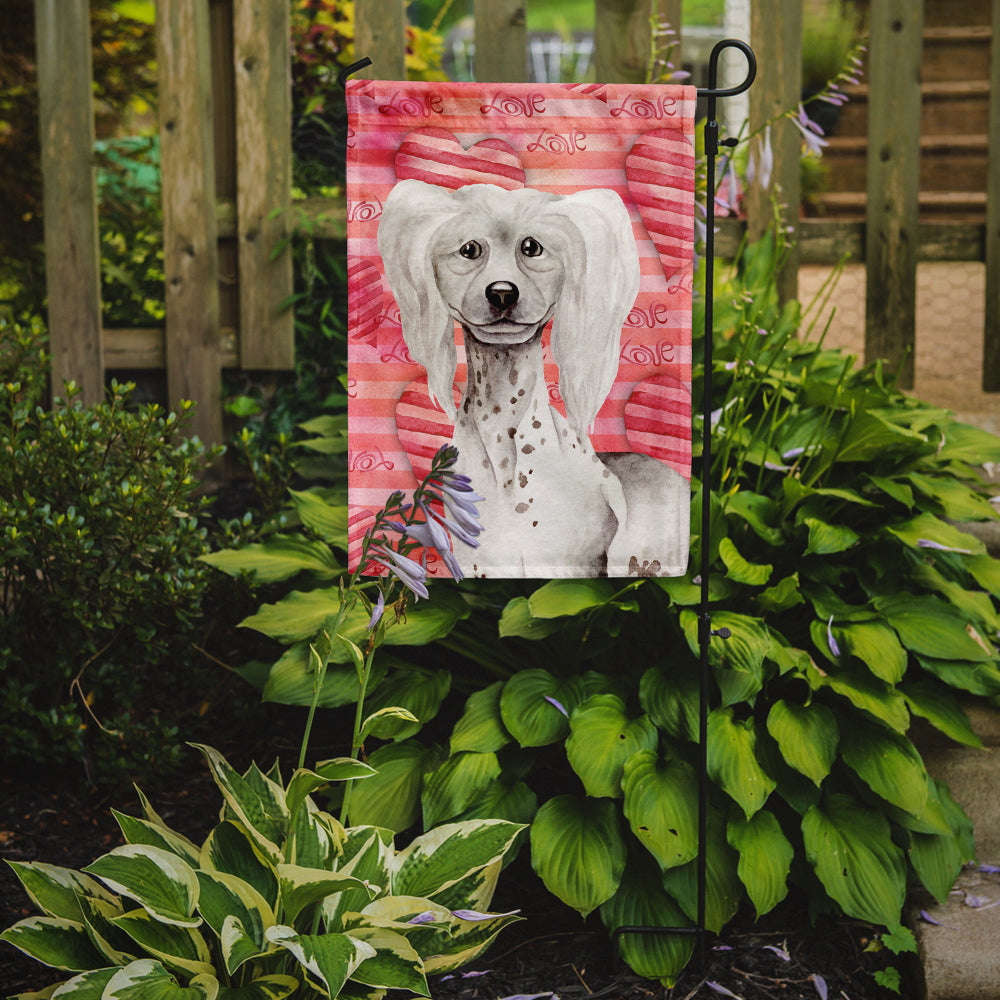 Chinese Crested Love Flag Garden Size CK1394GF  the-store.com.