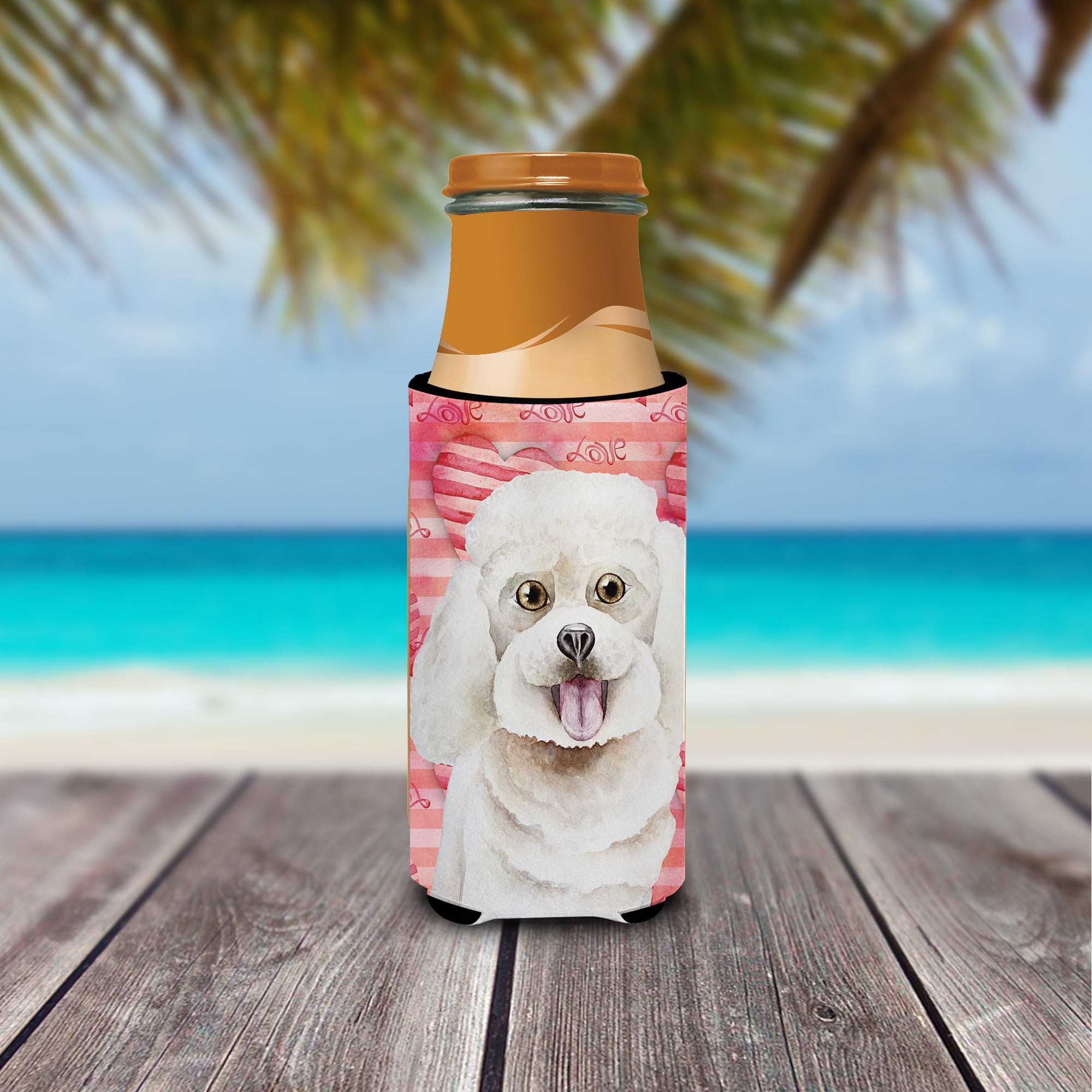 Bichon Frise Love  Ultra Hugger for slim cans CK1395MUK  the-store.com.