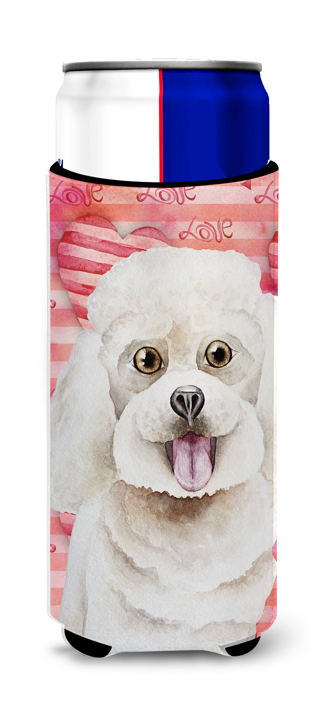 Bichon Frise Love  Ultra Hugger for slim cans CK1395MUK  the-store.com.