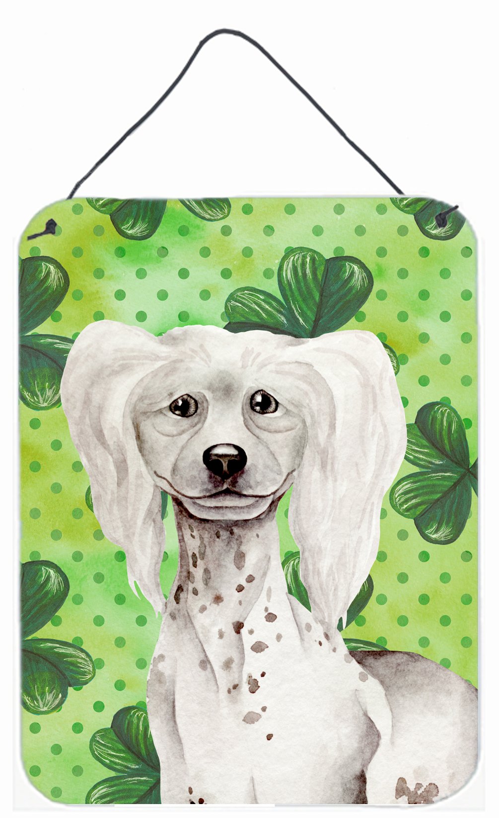 Chinese Crested Shamrocks Wall or Door Hanging Prints CK1401DS1216 by Caroline&#39;s Treasures