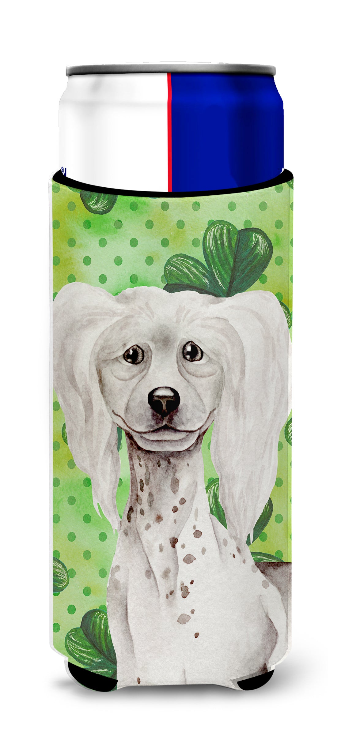 Chinese Crested Shamrocks  Ultra Hugger for slim cans CK1401MUK  the-store.com.