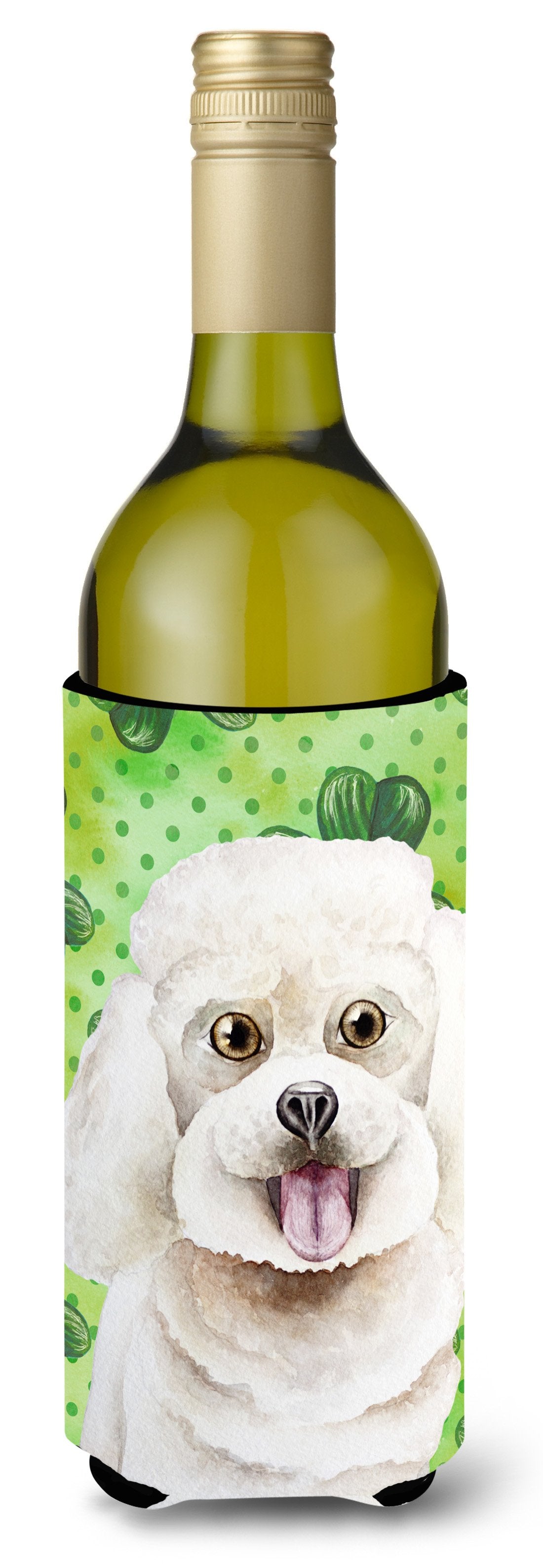 Bichon Frise Shamrocks Wine Bottle Beverge Insulator Hugger CK1402LITERK by Caroline&#39;s Treasures