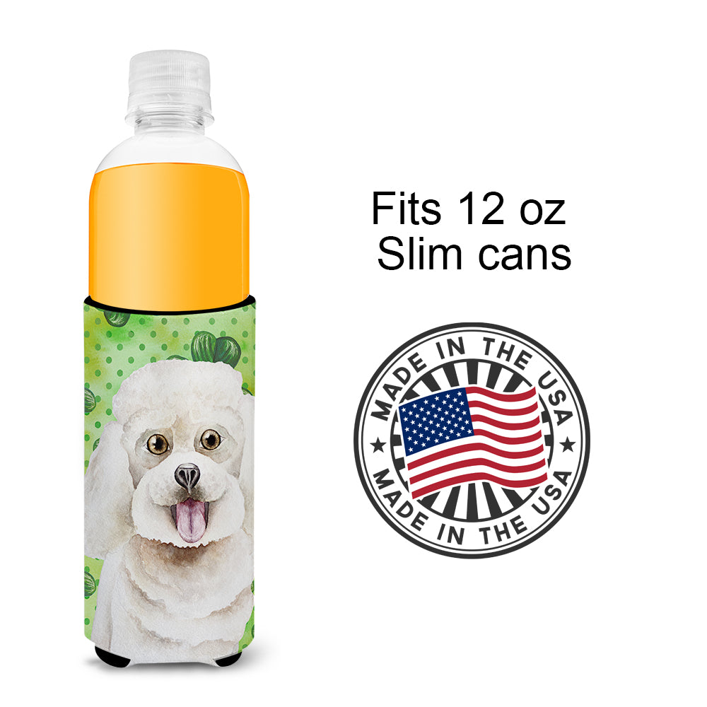 Bichon Frise Shamrocks  Ultra Hugger for slim cans CK1402MUK  the-store.com.