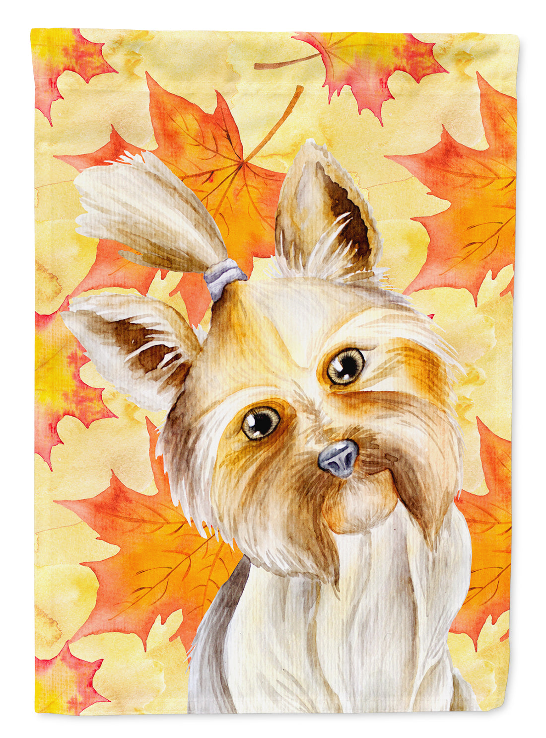 Yorkie Yorkshier Terrier Fall Flag Canvas House Size CK1403CHF