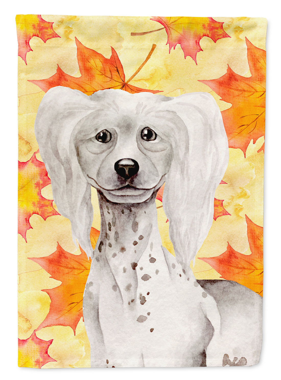 Chinese Crested Fall Flag Canvas House Size CK1408CHF