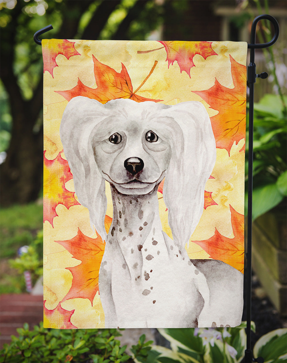 Chinese Crested Fall Flag Garden Size CK1408GF  the-store.com.