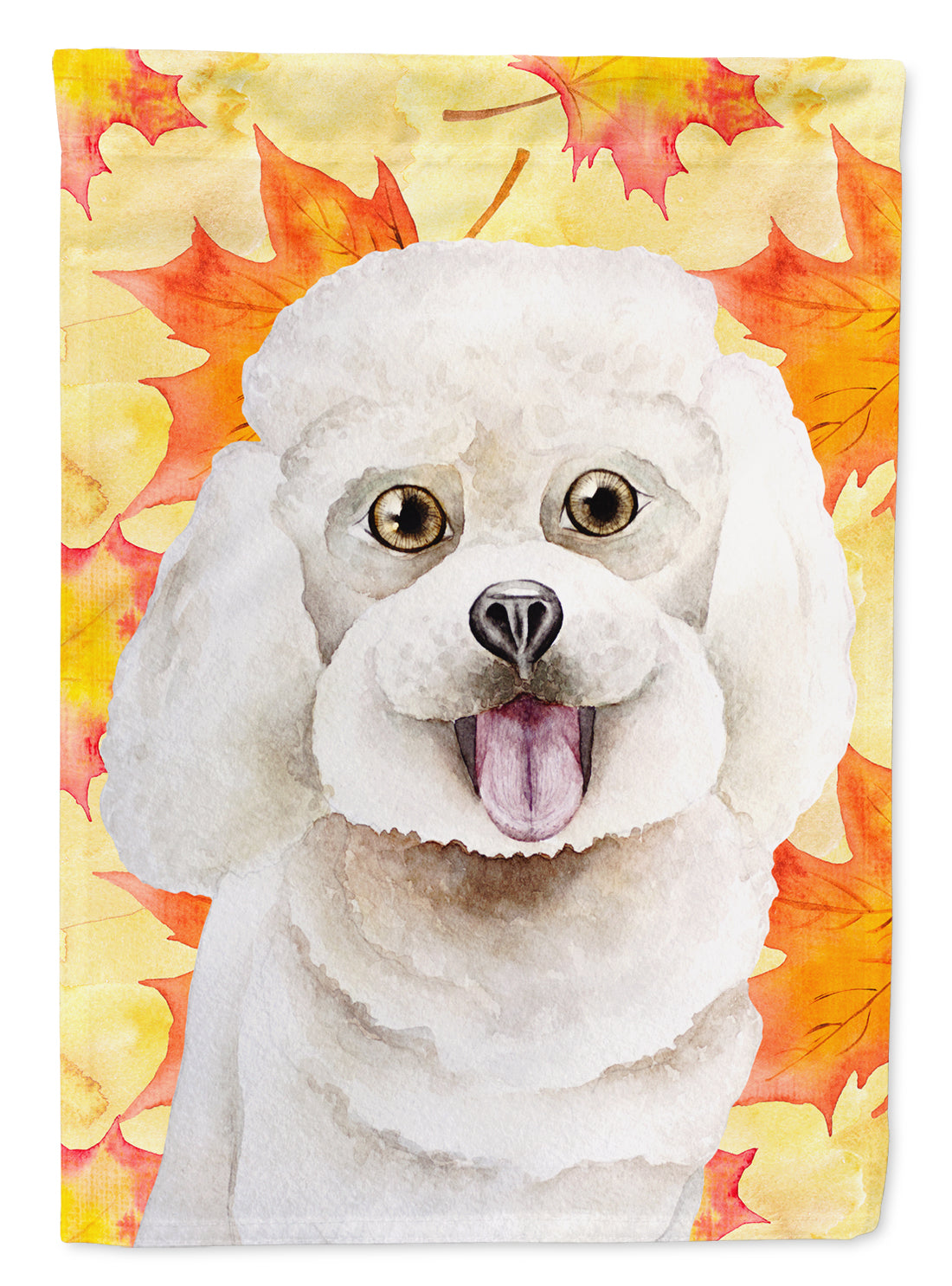 Bichon Frise Fall Flag Canvas House Size CK1409CHF  the-store.com.