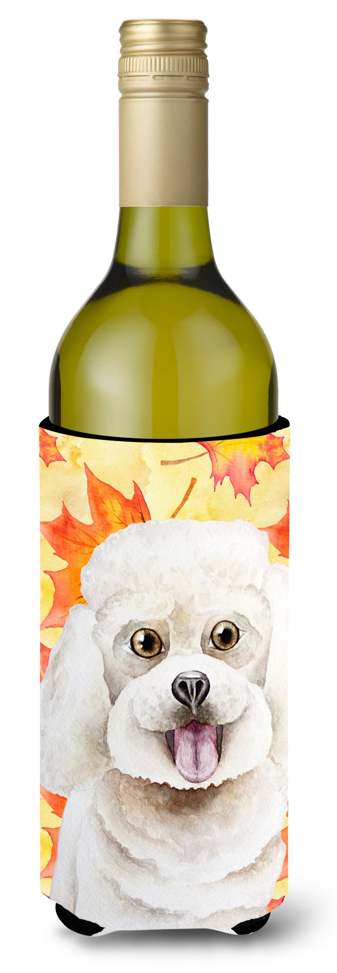 Bichon Frise Fall Wine Bottle Beverge Insulator Hugger CK1409LITERK by Caroline&#39;s Treasures