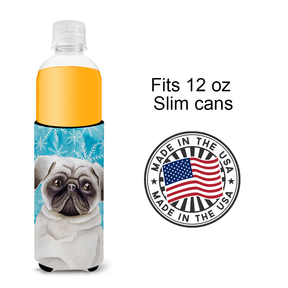 Pug Winter  Ultra Hugger for slim cans CK1413MUK  the-store.com.