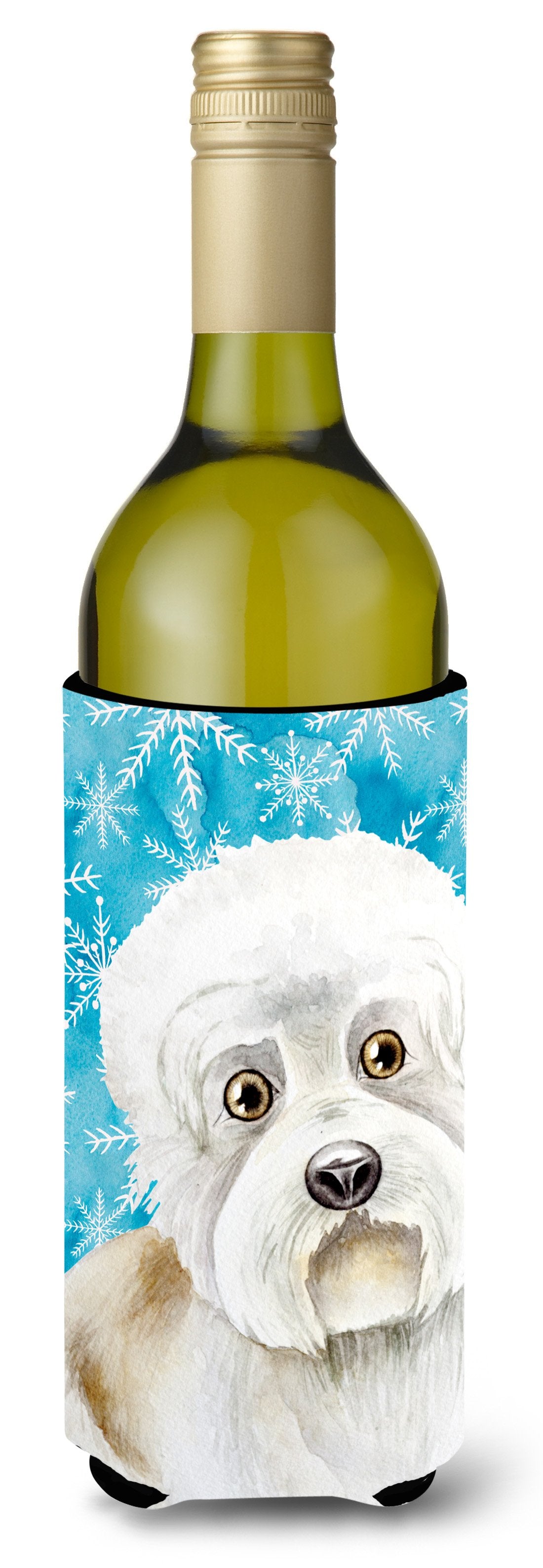 Dandie Dinmont Winter Wine Bottle Beverge Insulator Hugger CK1414LITERK by Caroline&#39;s Treasures