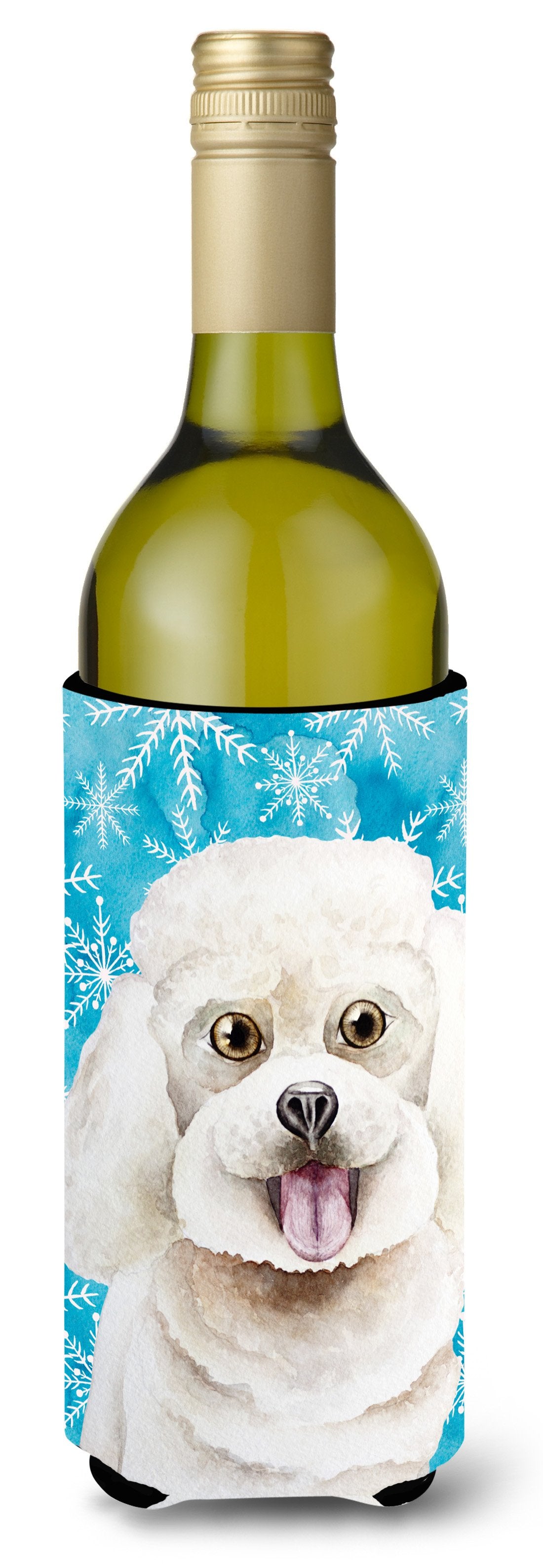 Bichon Frise Winter Wine Bottle Beverge Insulator Hugger CK1416LITERK by Caroline&#39;s Treasures