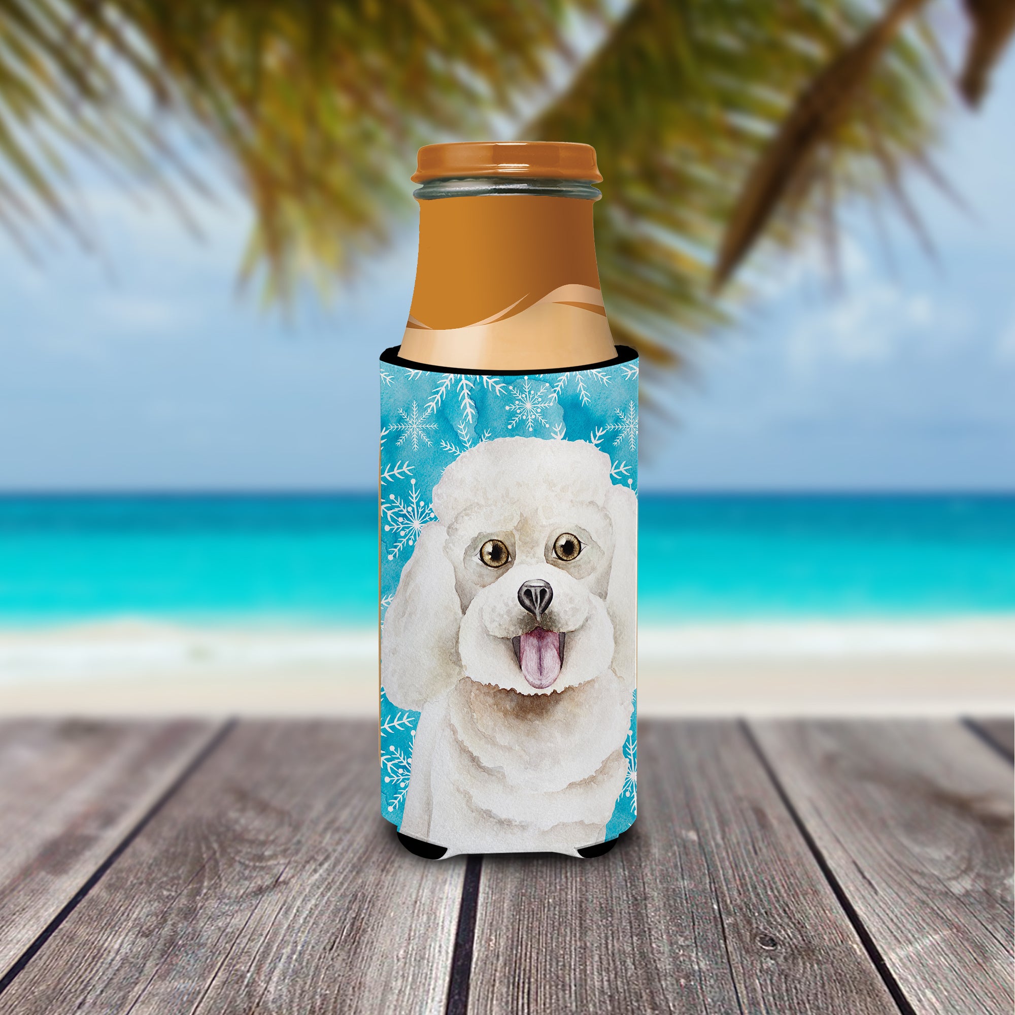 Bichon Frise Winter  Ultra Hugger for slim cans CK1416MUK  the-store.com.