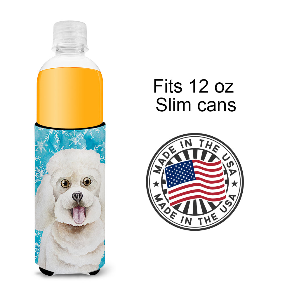 Bichon Frise Winter  Ultra Hugger for slim cans CK1416MUK  the-store.com.