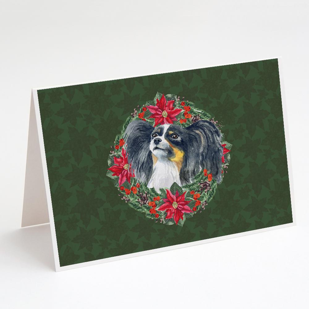 Buy this Papillon Poinsetta Wreath Greeting Cards and Envelopes Pack of 8