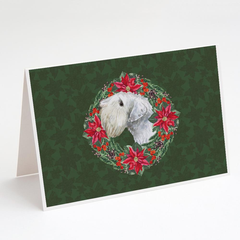 Buy this Sealyham Terrier Poinsetta Wreath Greeting Cards and Envelopes Pack of 8