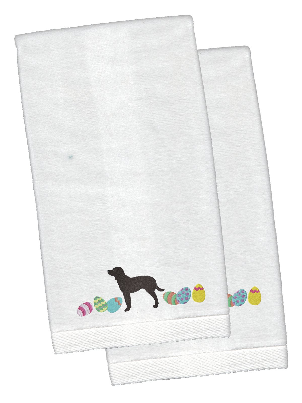 American Water Spaniel Easter White Embroidered Plush Hand Towel Set of 2 CK1597KTEMB by Caroline&#39;s Treasures