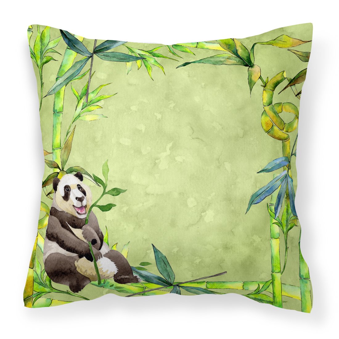 Panda Bear and Bamboo Fabric Decorative Pillow CK1696PW1818 by Caroline&#39;s Treasures