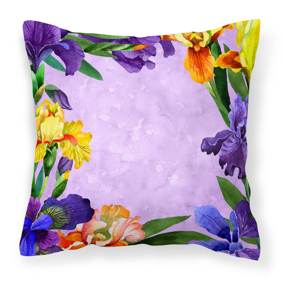 Irises Fabric Decorative Pillow CK1697PW1818 by Caroline&#39;s Treasures