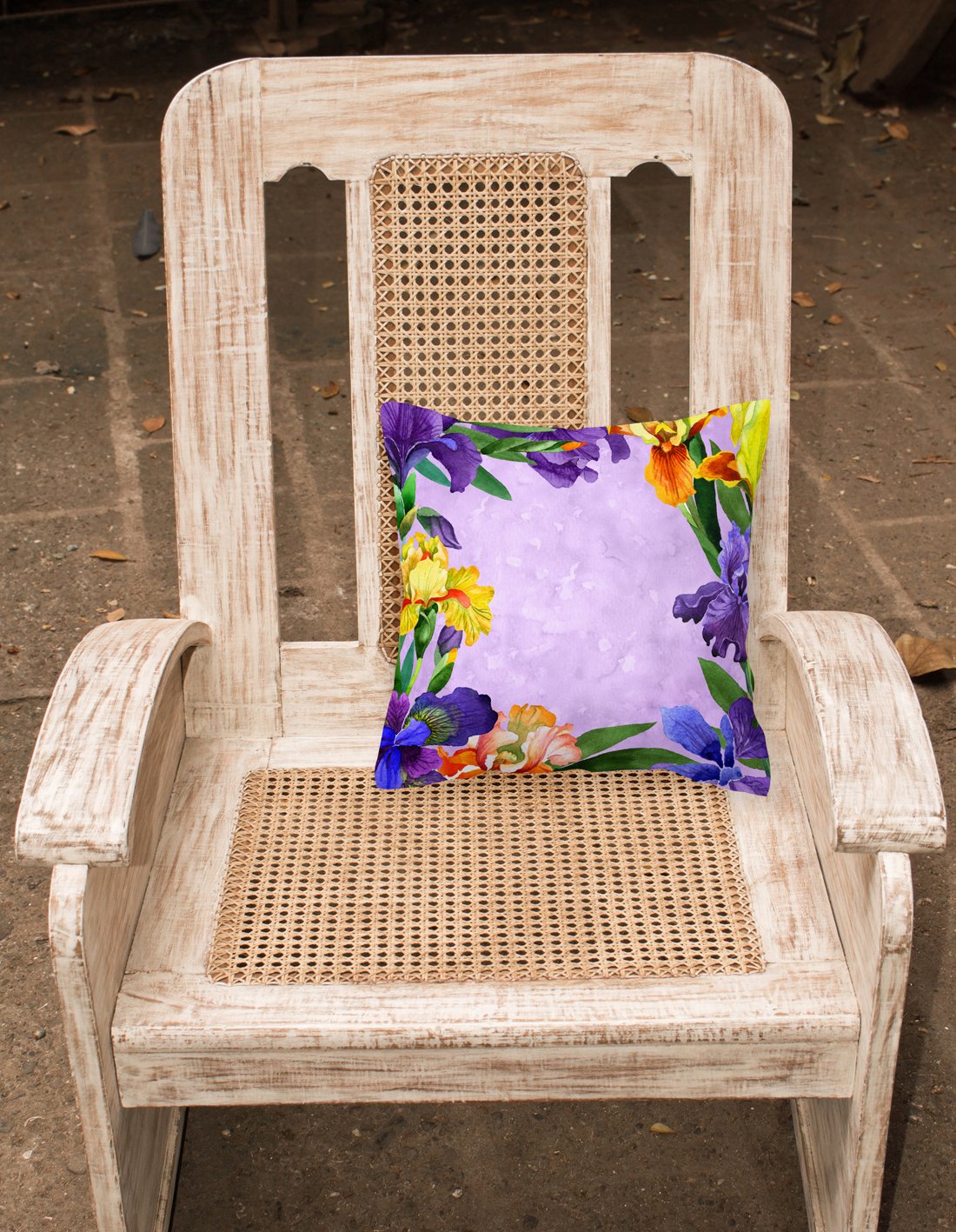 Irises Fabric Decorative Pillow CK1697PW1818 by Caroline's Treasures