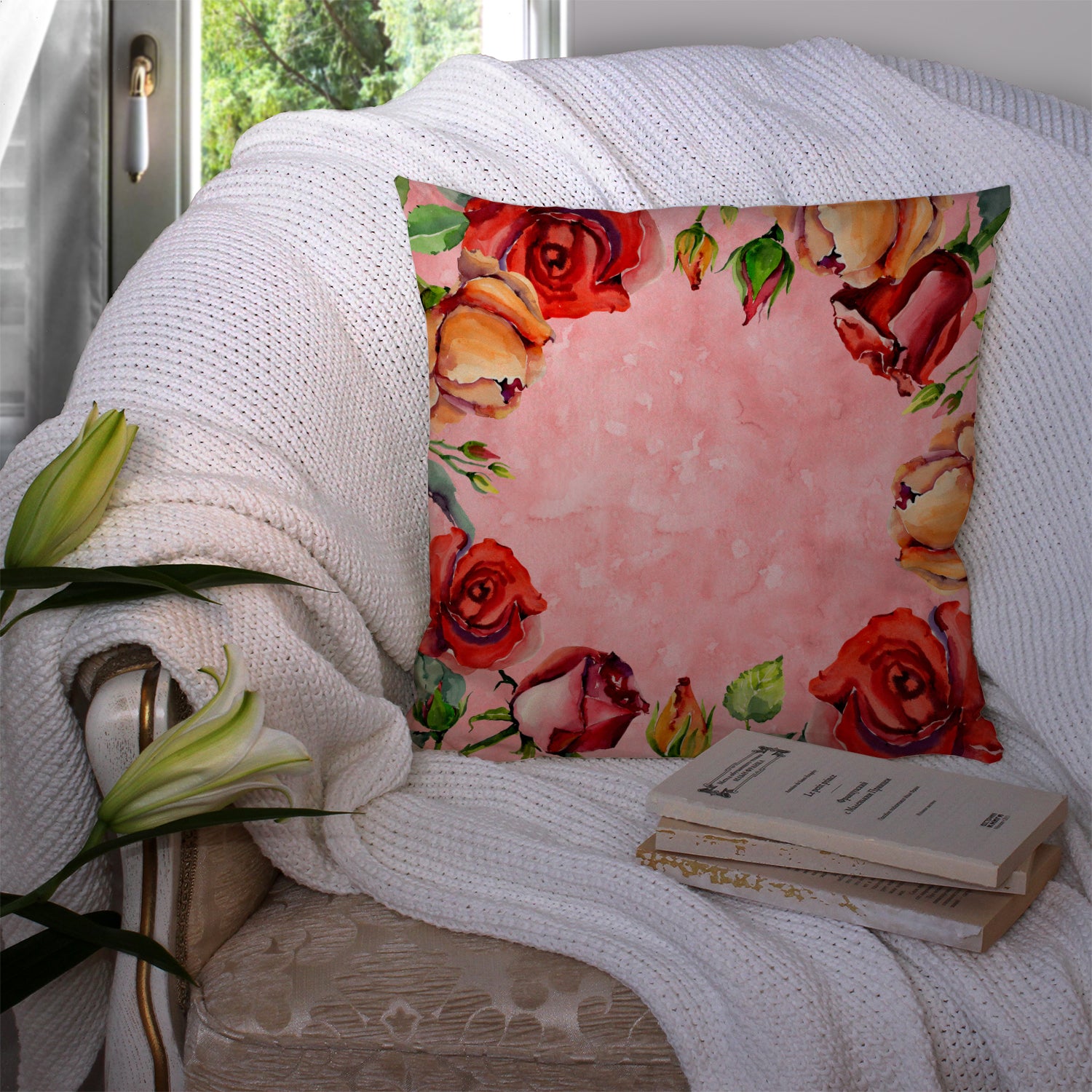 Roses Fabric Decorative Pillow CK1700PW1414 - the-store.com