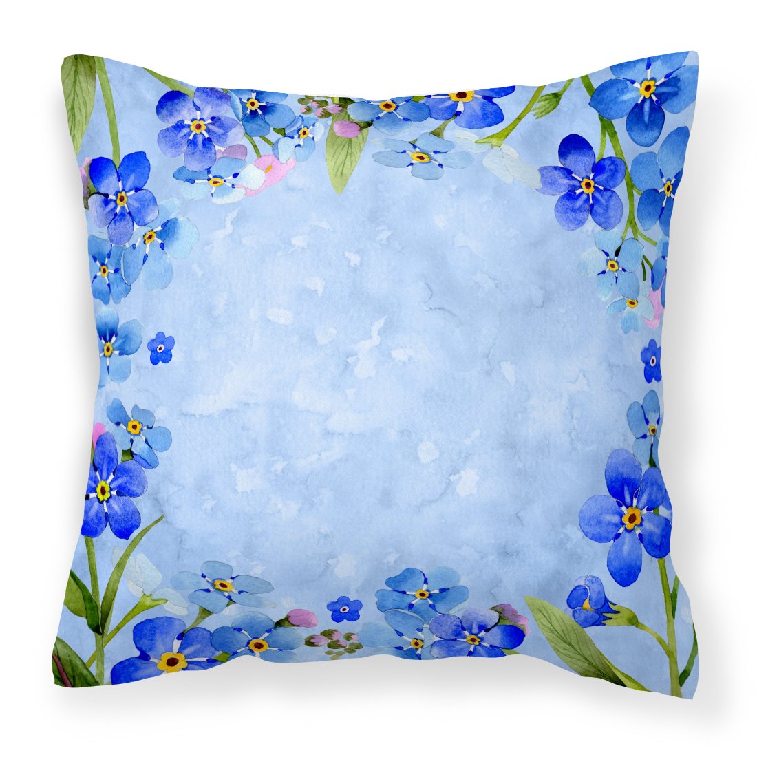 Myosotis flowers Fabric Decorative Pillow CK1703PW1818 by Caroline&#39;s Treasures