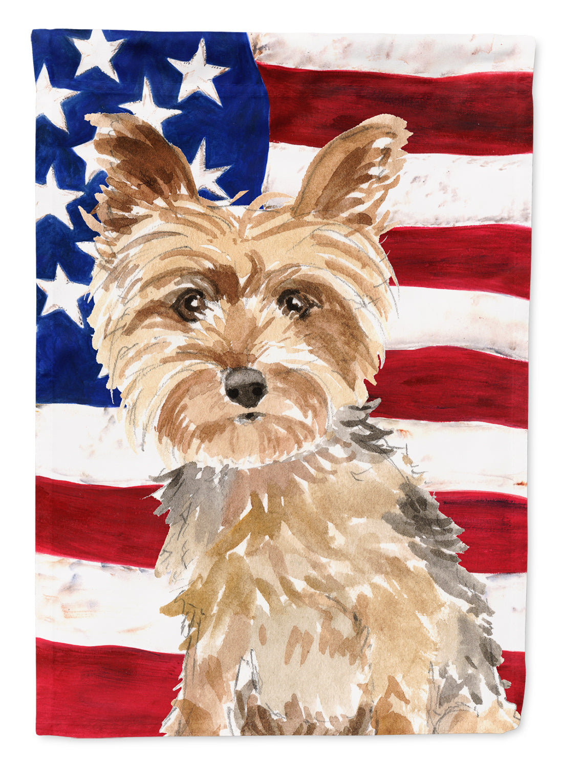 Patriotic USA Fox Terrier Flag Canvas House Size CK1706CHF