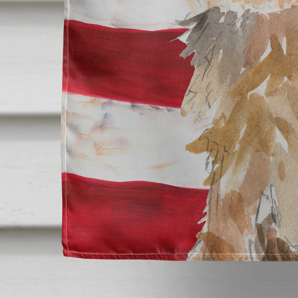 Patriotic USA Fox Terrier Flag Canvas House Size CK1706CHF