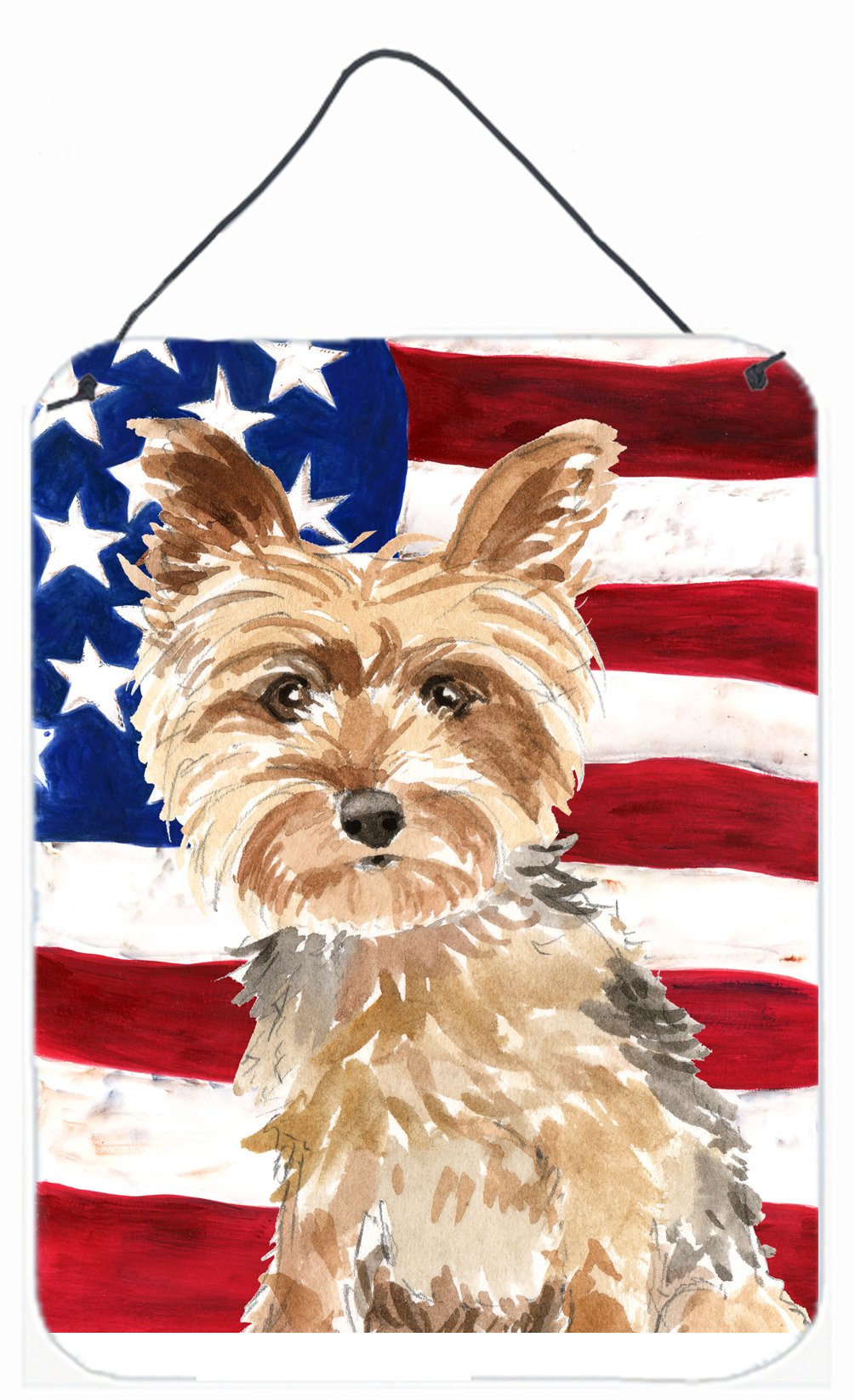 Patriotic USA Fox Terrier Wall or Door Hanging Prints CK1706DS1216 by Caroline&#39;s Treasures