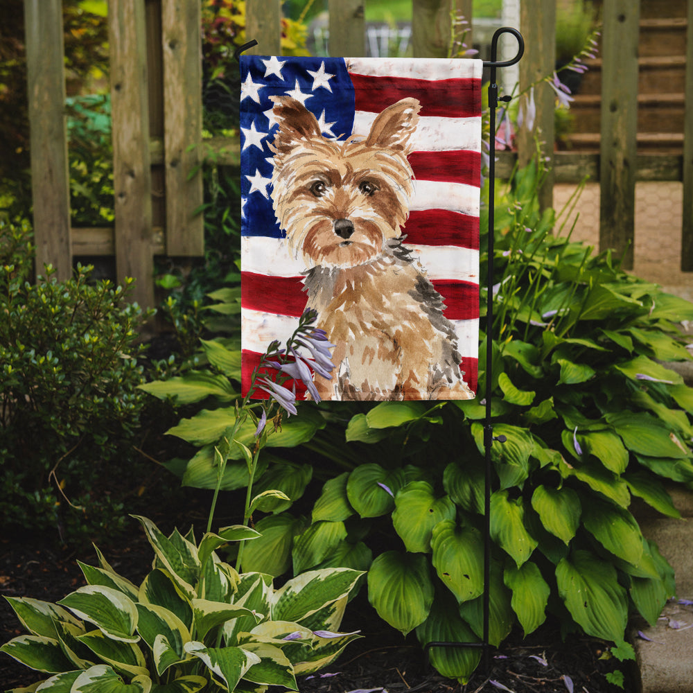 Patriotic USA Fox Terrier Flag Garden Size CK1706GF  the-store.com.