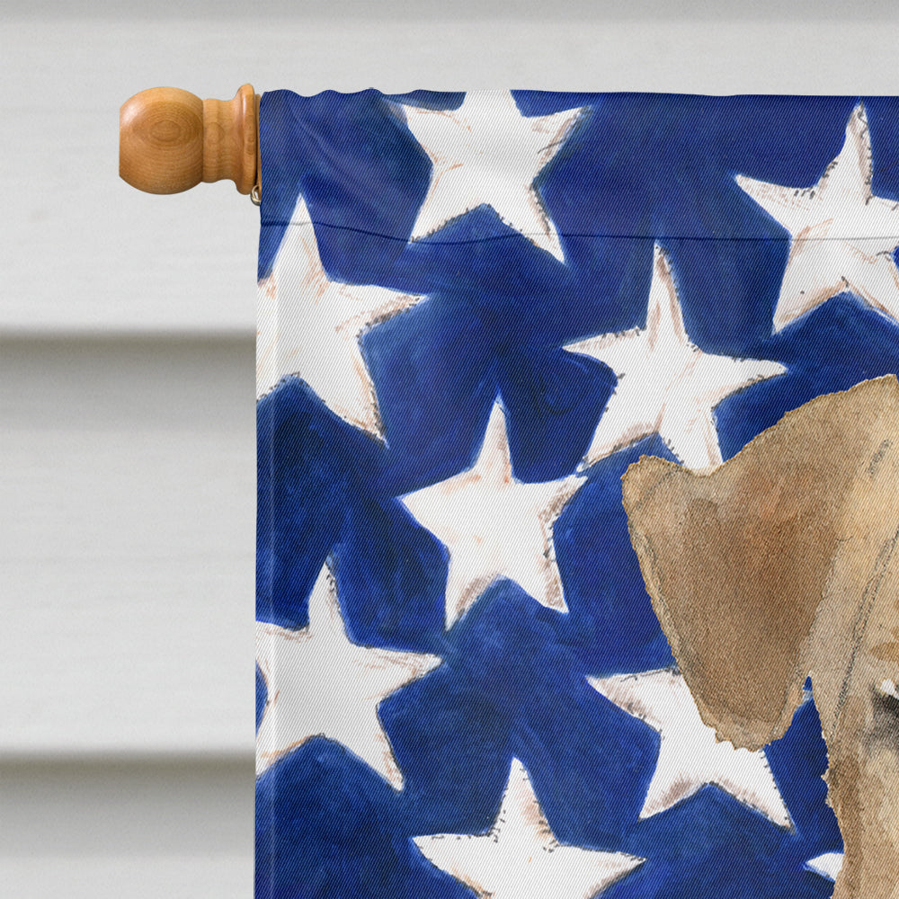 Patriotic USA Welsh Terrier Flag Canvas House Size CK1710CHF