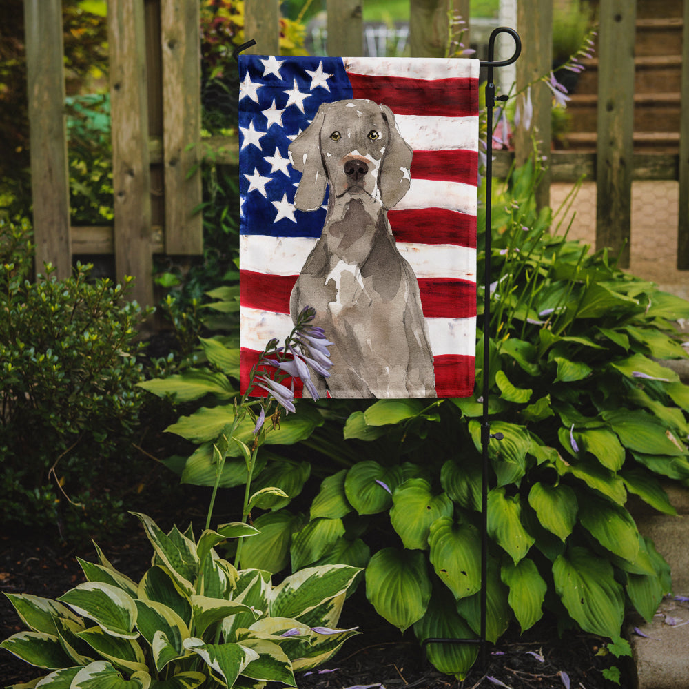 Caroline's Treasures Patriotic USA Weimaraner Garden Flag - Outdoor Decorative Yard Flag CK1711GF