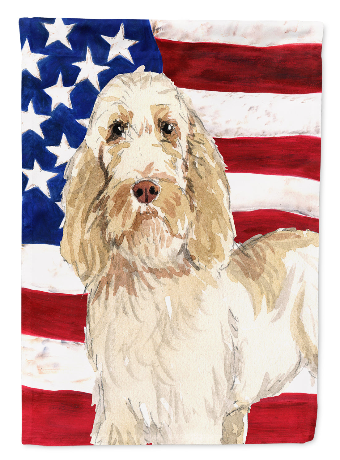 Patriotic USA Spinone Italiano Flag Canvas House Size CK1712CHF  the-store.com.