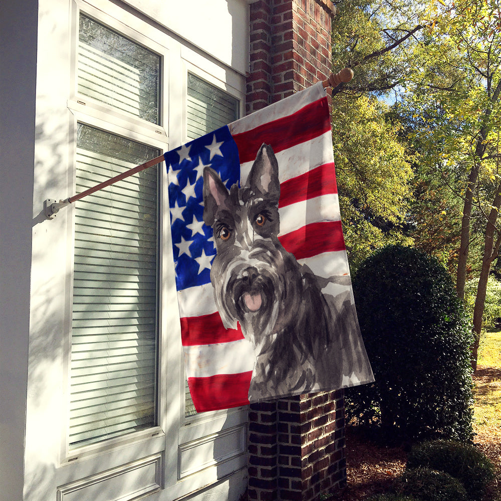 Patriotic USA Scottish Terrier Flag Canvas House Size CK1717CHF  the-store.com.
