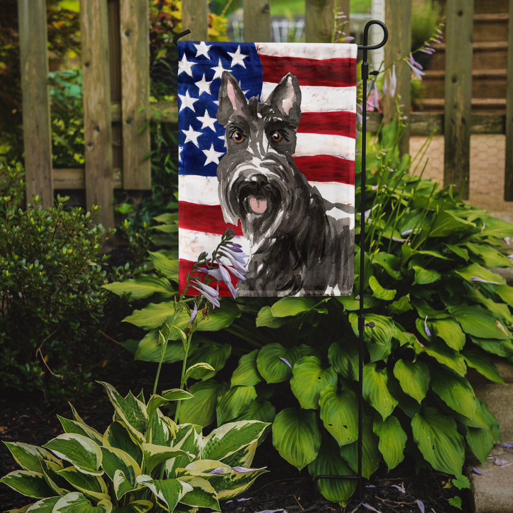 Patriotic USA Scottish Terrier Flag Garden Size CK1717GF  the-store.com.