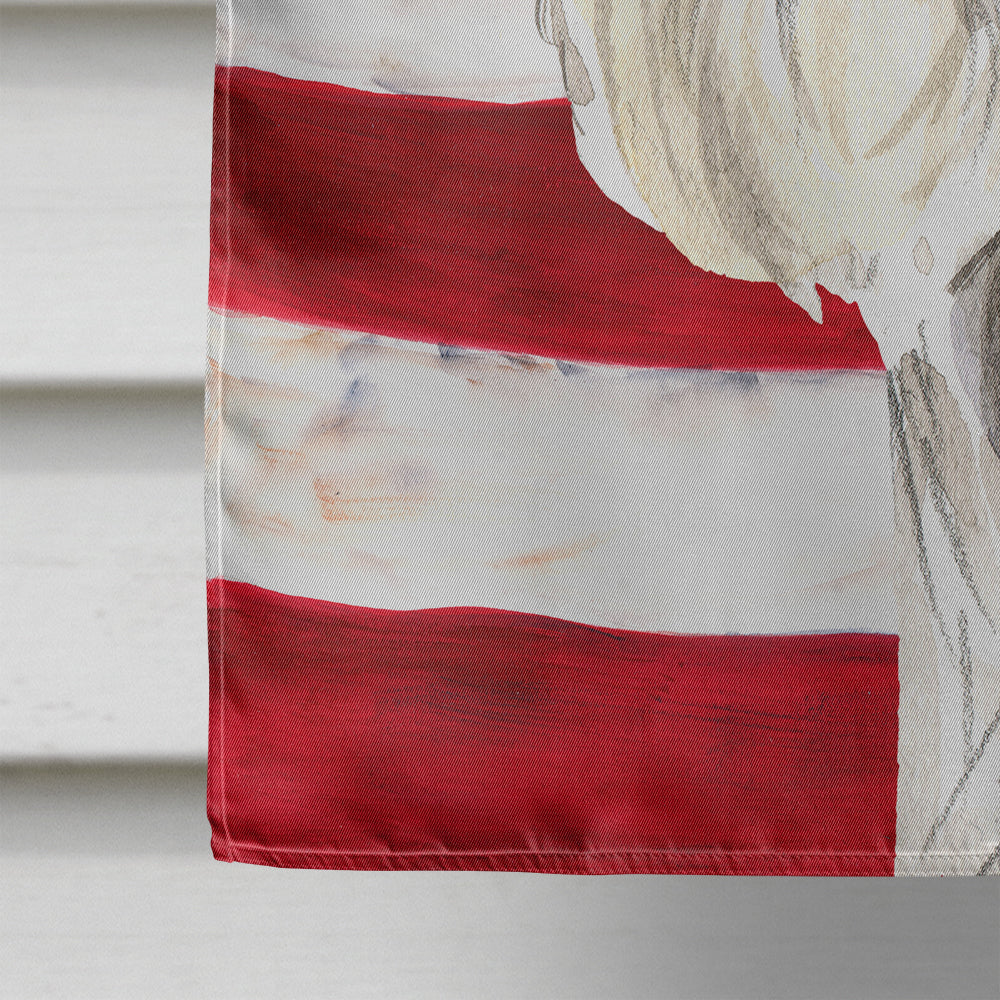 Patriotic USA Schnauzer #1 Flag Canvas House Size CK1718CHF