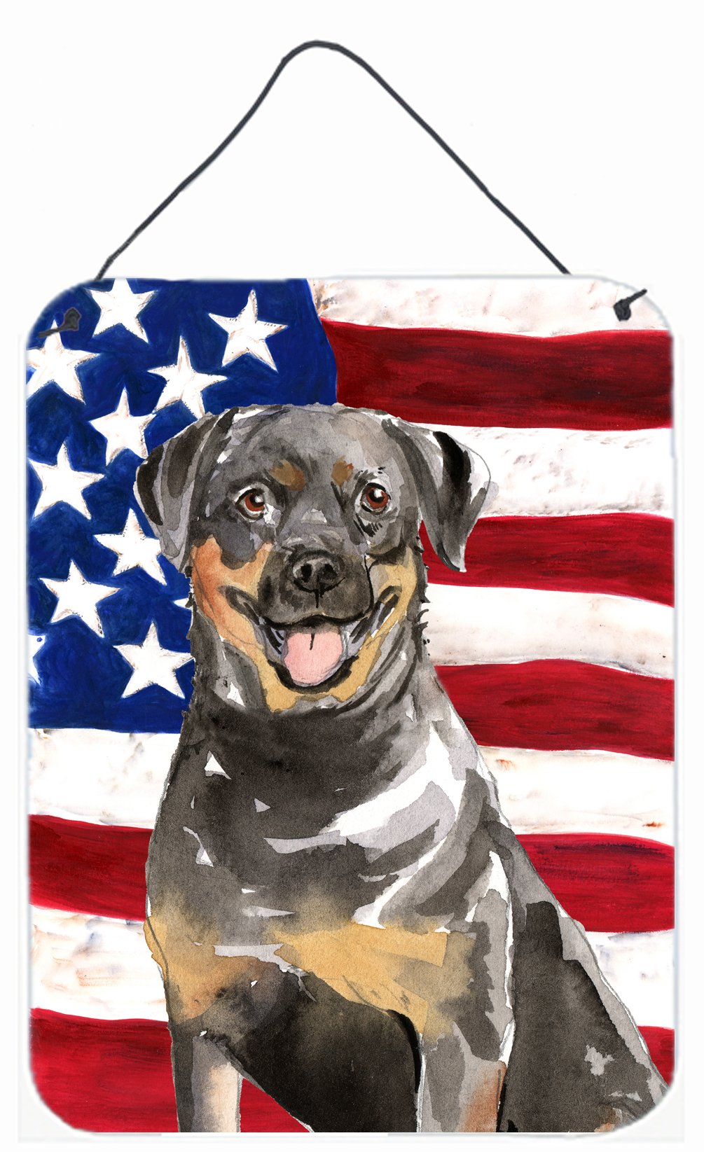 Patriotic USA Rottweiler Wall or Door Hanging Prints CK1720DS1216 by Caroline&#39;s Treasures
