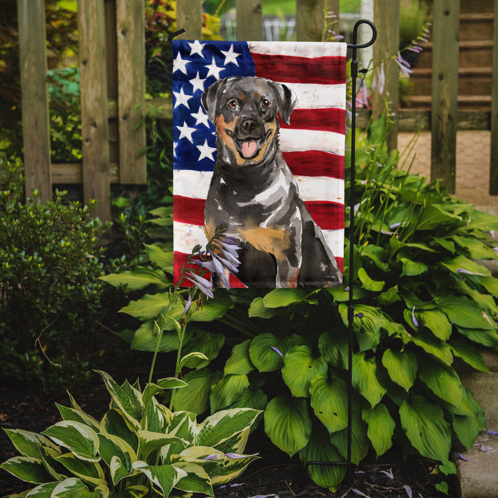 Patriotic USA Rottweiler Flag Garden Size CK1720GF
