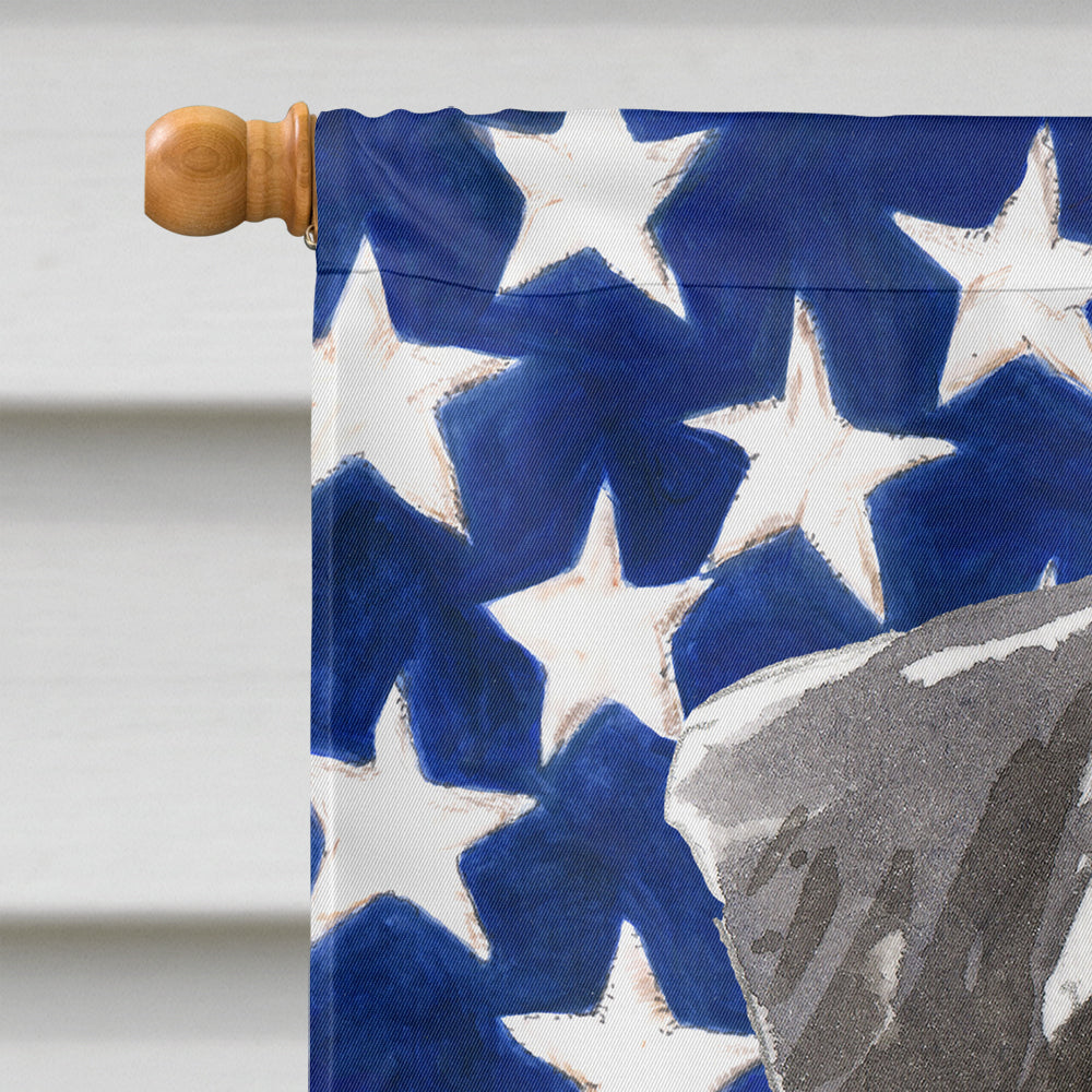Patriotic USA Schnauzer #2 Flag Canvas House Size CK1722CHF