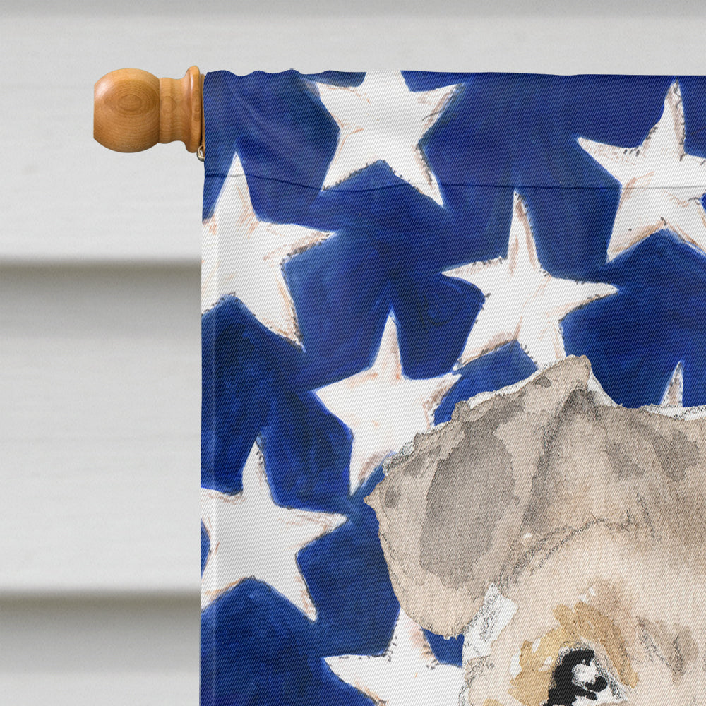 Patriotic USA Lakeland Terrier Flag Canvas House Size CK1725CHF