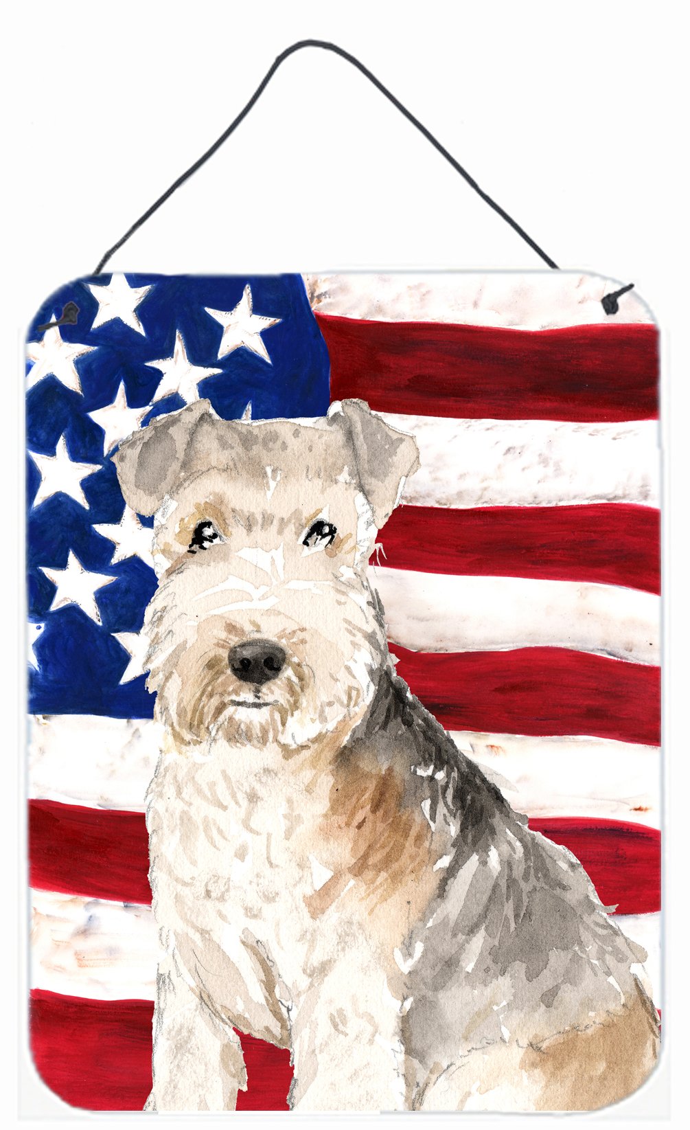 Patriotic USA Lakeland Terrier Wall or Door Hanging Prints CK1725DS1216 by Caroline&#39;s Treasures