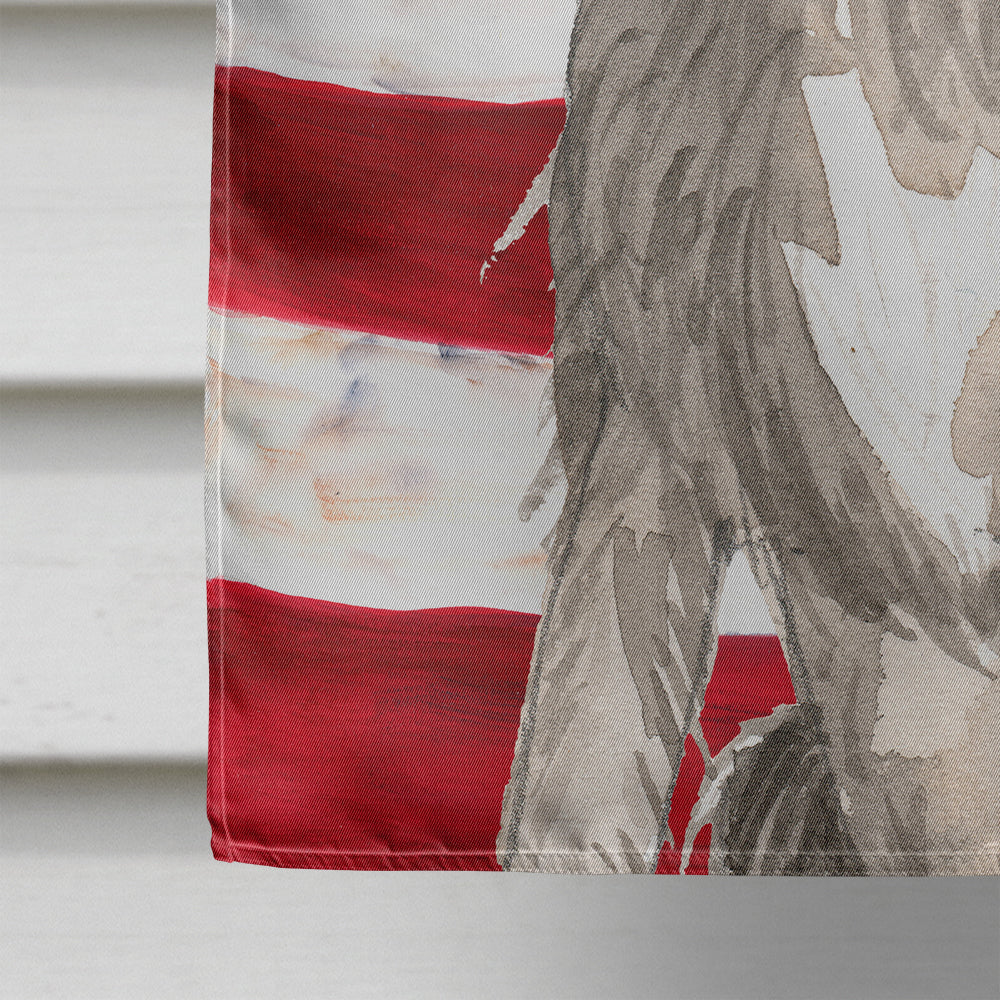 Patriotic USA Irish Wolfhound Flag Canvas House Size CK1728CHF